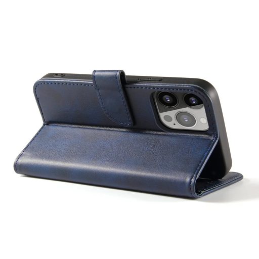 iPhone 15 Plus - ELEGÁNS oldalra nyíló notesz tok, kék