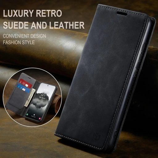 Xiaomi 17T Pro - Techsuit CONFY oldalra nyíló notesz tok, fekete