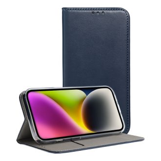   Xiaomi Redmi Note 14 5G - SMART MAGNETO oldalra nyíló notesz tok, kék