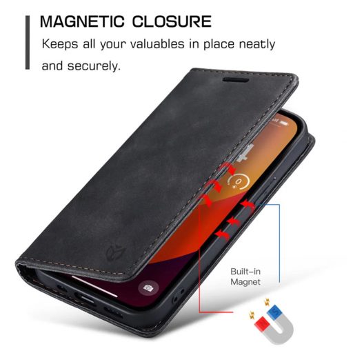 Honor Magic 8 Pro - Techsuit CONFY oldalra nyíló notesz tok, fekete