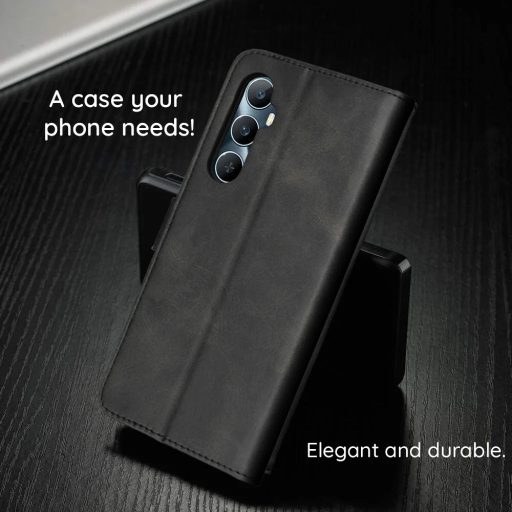 Honor 200 Pro - Techsuit DIARY oldalra nyíló notesz tok, fekete