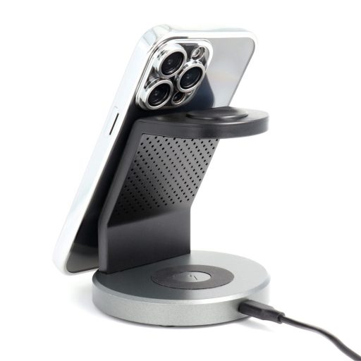 iPhone 13 ELECTRO MAG COVER MagSafe kompatibilis szilikon tok, ezüst