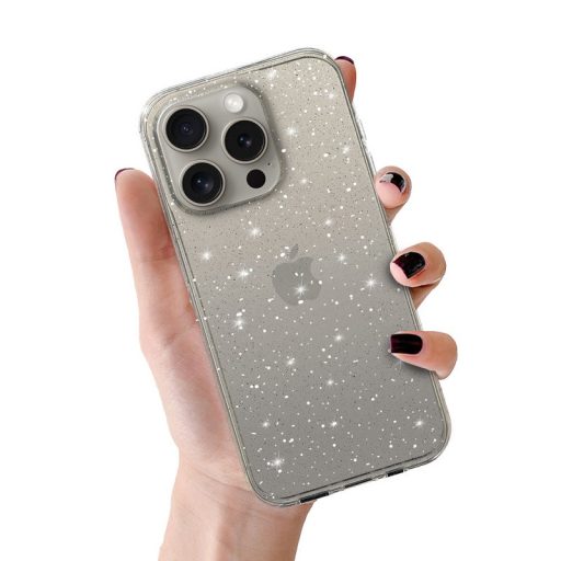 iPhone 16 - Kristály csillogású tok, átlátszó