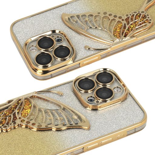 iPhone 16 - Tel Protect PILLANGÓ tok, Arany