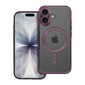   iPhone 15 Plus - ELECTRO MAG COVER - MagSafe kompatibilis szilikon tok, lila